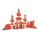 preview thumbnail 1 of 2, Miniland Wooden Stacking Castle Red - Kids