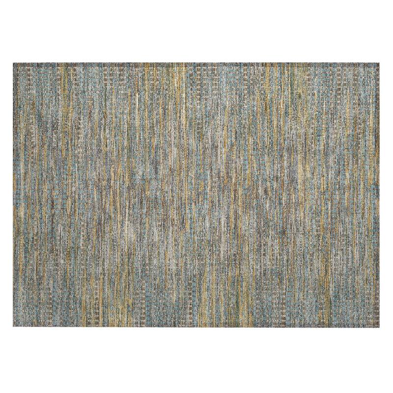 Machine Washable Indoor/ Outdoor Casual Keystone Chantille Rug