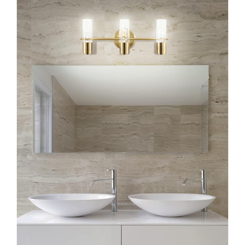 Alain Minimalist Modern Bubble Acrylic/Iron Integrated LED Vanity Light, by JONATHAN Y