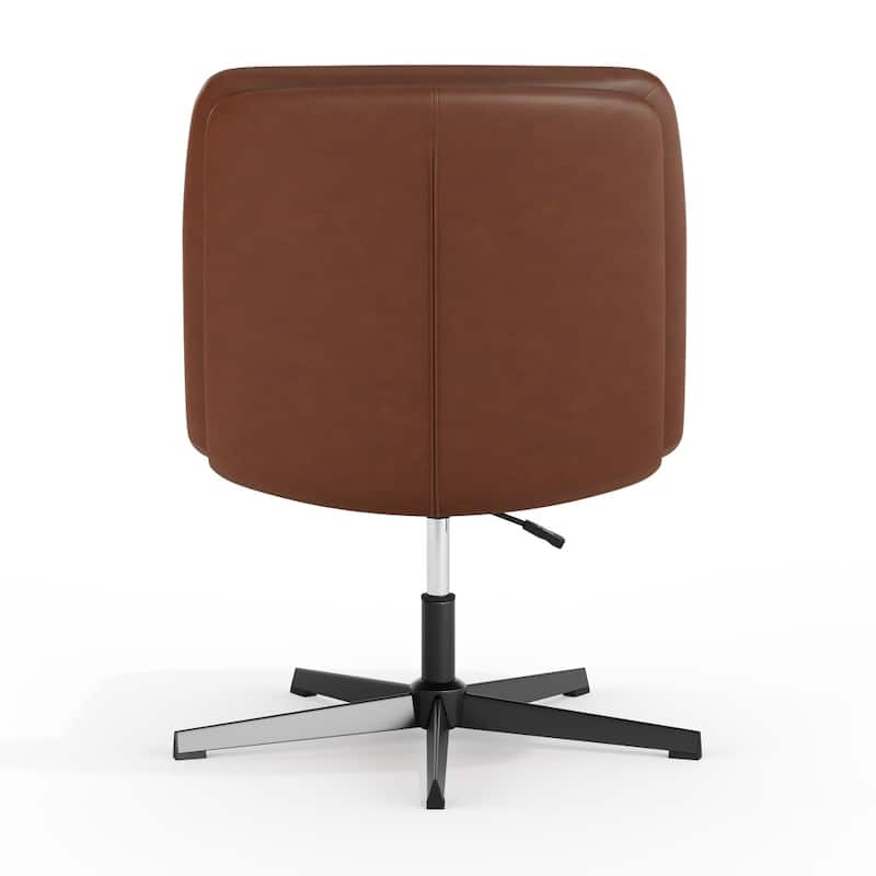 Commercial Wide Mid-Back Padded Upholstered Swivel Office Chair - 27.25"W x 27.25"D x 31.75" - 36.5"H