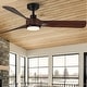 preview thumbnail 98 of 157, YUHAO SylvanAir Modern 52 in. Flush Mount Outdoor/Indoor Ceiling Fan with 3 Solid Wood Blades and DC Reversible Motor