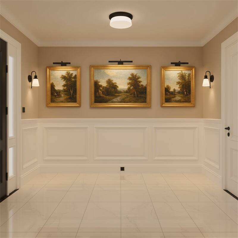 11 inch Black Integrated LED Flush Mount