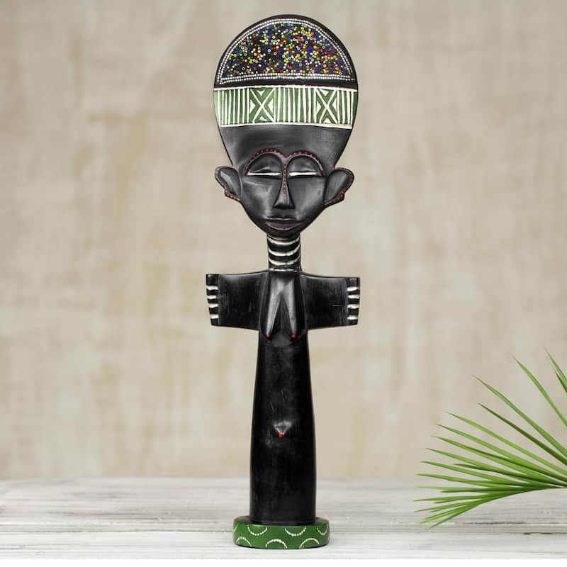 Handmade Ahoufe Wood sculpture (Ghana) - 49 x 15 x 11