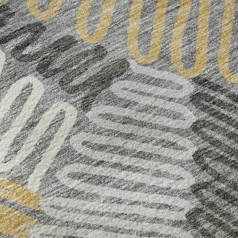 Premium Washable Super Soft Contemporary Leaf Mayfield Rug