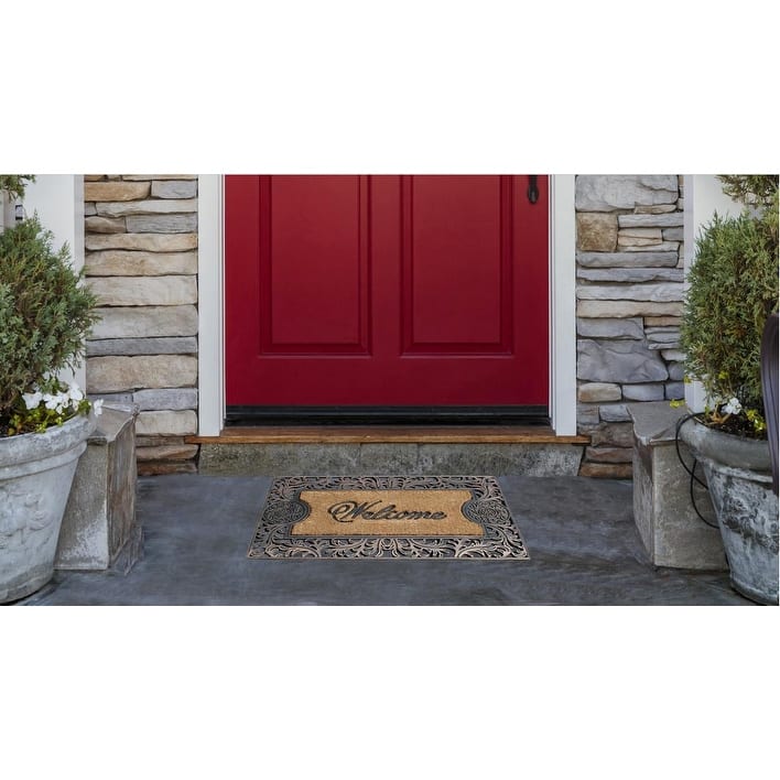 A1HC Natural Coir and Rubber doormat 23"X38"