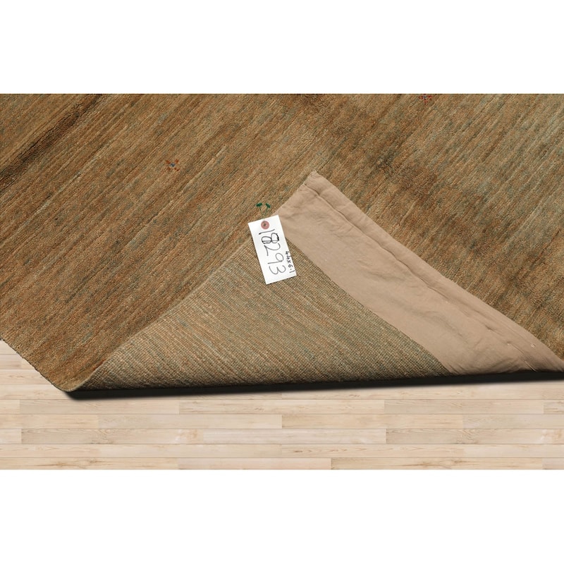 Hand Knotted Moss, Red Tibetan 100% Wool Modern Oriental Area Rug - 4' 4'' x 6' 1''
