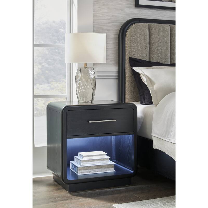 Signature Design by Ashley Rowanbeck Black Nightstand