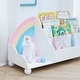 preview thumbnail 5 of 8, Fantasy Fields - Rainbow Wooden Display Bookcase - White - 33.5"W x 11.5"L x 17.75"H