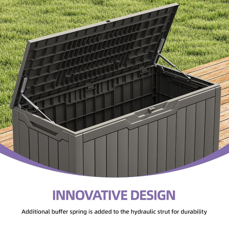 100 Gallon Outdoor Storage Waterproof Deck Box - N/A