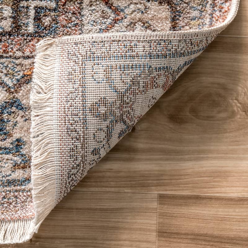 Nuloom Camila Faded Medallion Fringe Area Rug