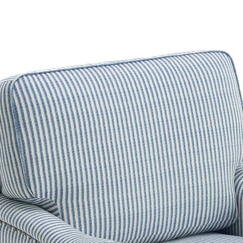 Skirted Swivel Accent Nailhead Barrel Chair