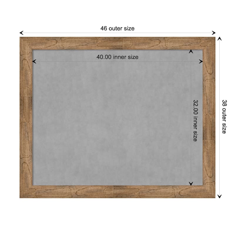 Amanti Art Owl Brown Framed Magnetic Board - Board Size 40x32