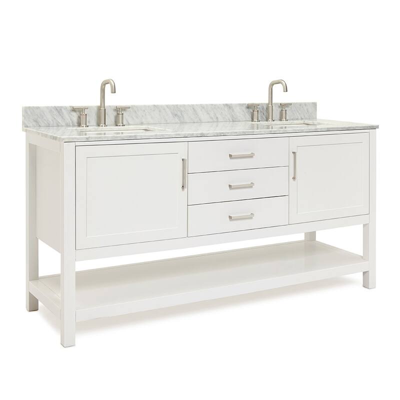 Ariel R073DCW2RVO Bayhill 73" Free Standing Double Basin Vanity Set