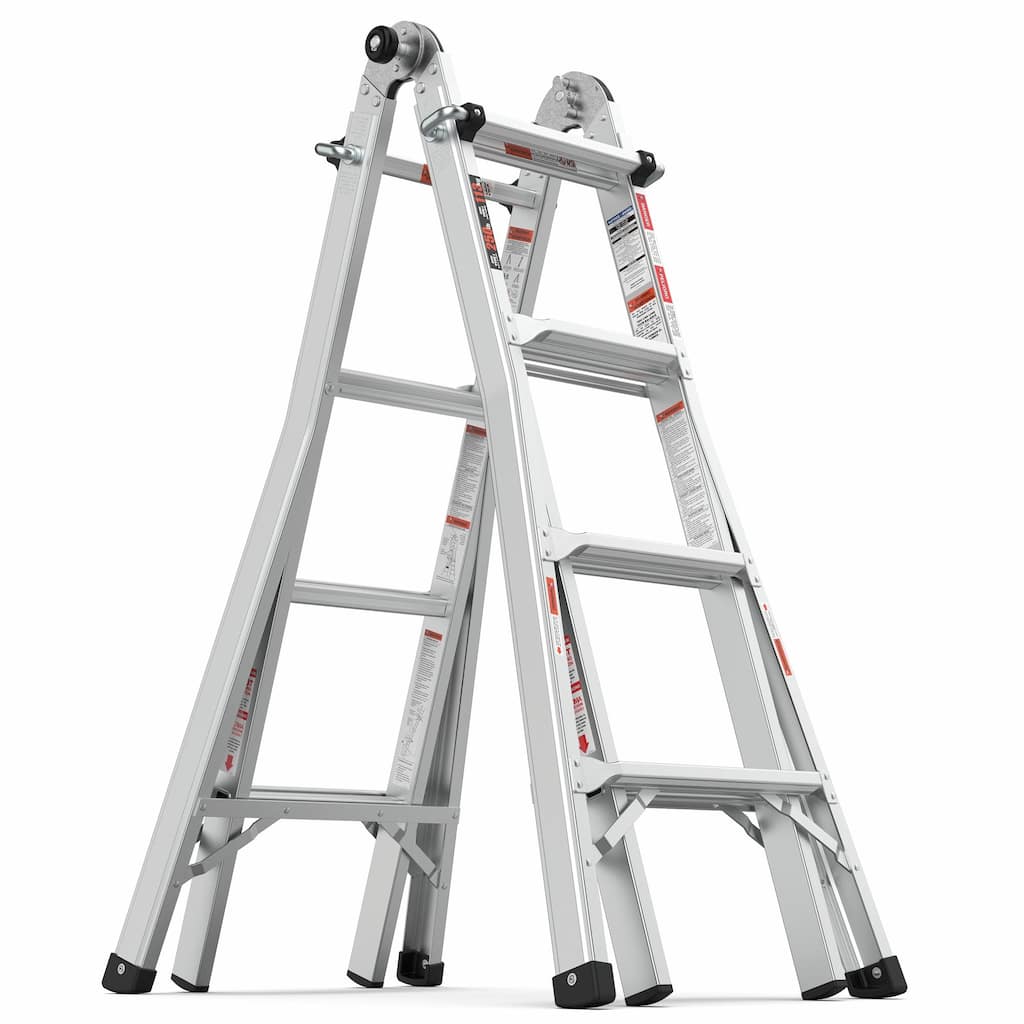 17ft Multi-Position Foldable Aluminum Ladder