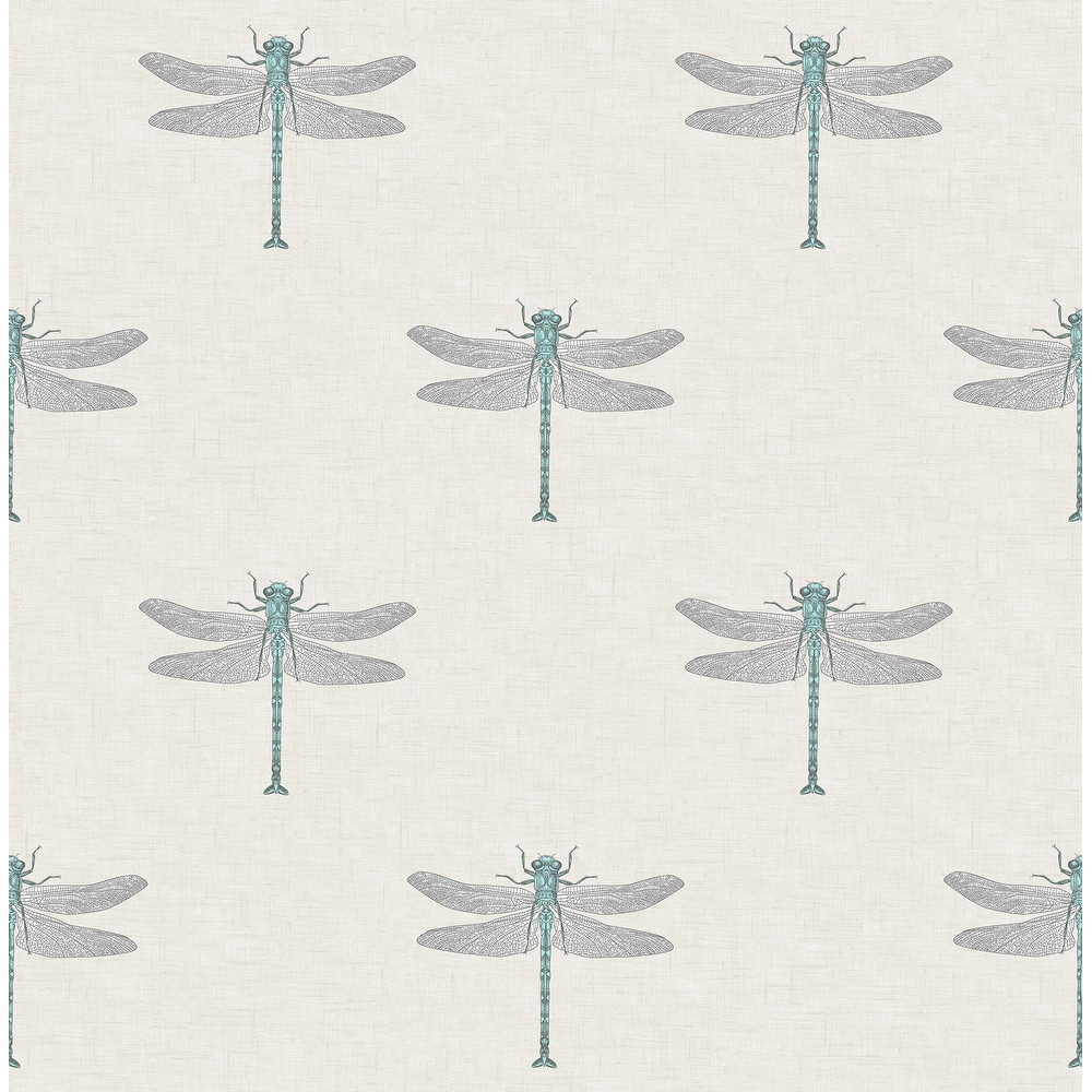 Seabrook Designs Catalina Dragonfly Unpasted Wallpaper