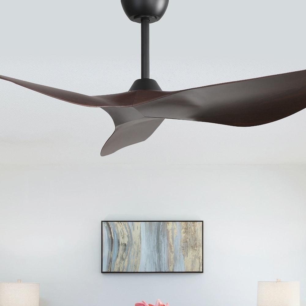 38''/52" Modern Ceiling Fan without Light, Remote Control and Reversible DC Motor Included