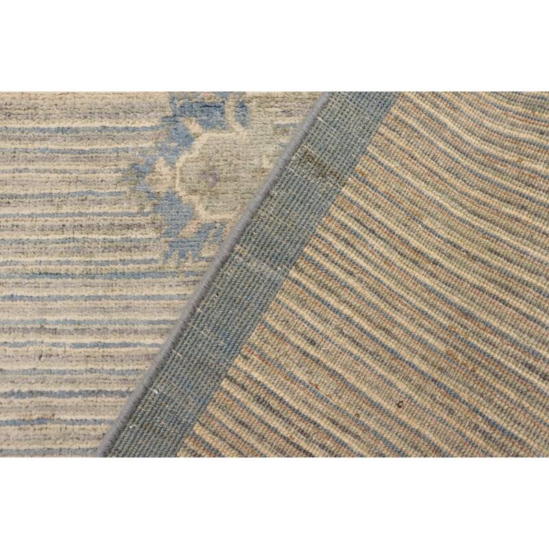 Vintage Inspired Gabbeh Floral Medallion Hand Knotted Area Rug