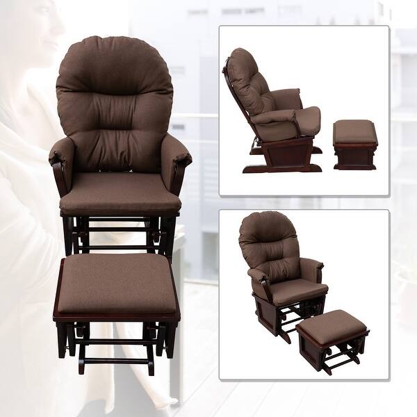 Homcom Nursery Glider Slider Rocking Chair With Ottoman Set On Sale Overstock 28258359 The design of our chair combines the sense of retro with modern furniture, which makes the chair both practical and.