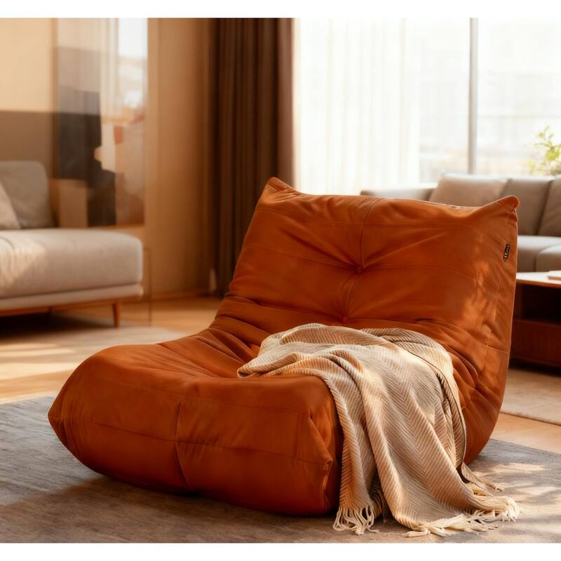 Button-Tufted Accent Chair Bean Bag Chair / Living Room Lazy Sofa Lounge Chair Reading Chair