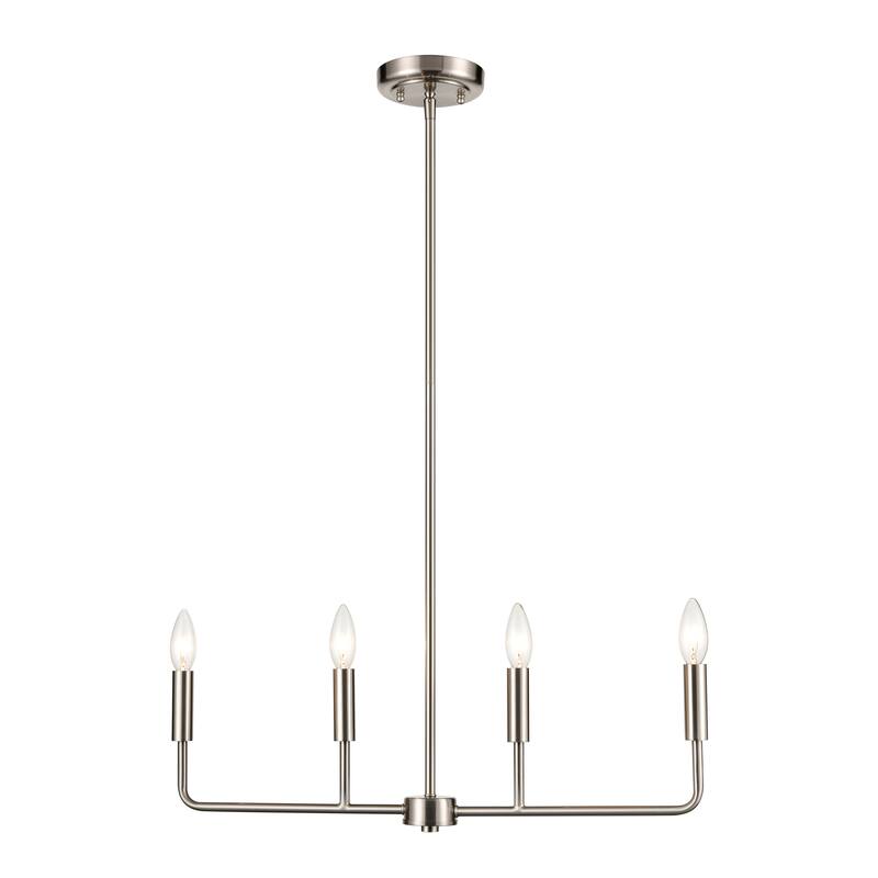 Park Slope 25-inch Wide 4-Light Chandelier in Brushed Nickel