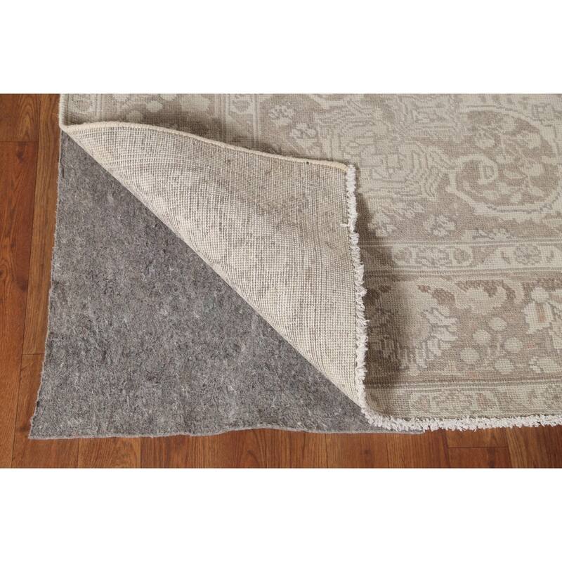 Distressed Tabriz Persian Vintage Area Rug Handmade Wool Carpet - 6'6" x 9'9"