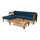preview thumbnail 15 of 13, Alcove Outdoor Acacia Wood 5-piece Sofa Set by Christopher Knight Home