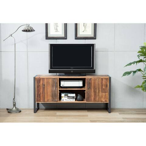 Ruffalo Urban Rustic Wood and Metal TV Media Console