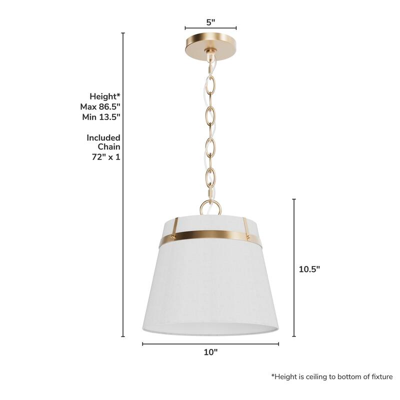 Hunter Ada Lee Alturas Gold 1 Light Pendant