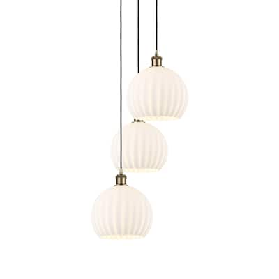Innovations Lighting 113B-3P-42-17 White Venetian Pendant White