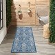 preview thumbnail 65 of 83, Nourison Garden Party Trellis Indoor/Outdoor Area Rug 2'2" x 7'6" Runner - Denim Blue