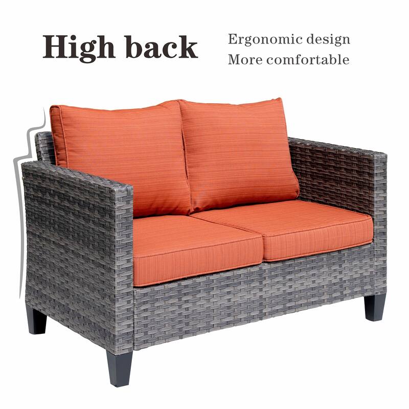 OVIOS 5-Piece Fire Table Outdoor Patio Furniture Set