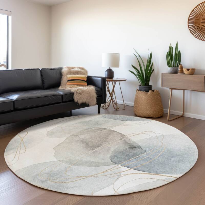Bax Artistic Abstract Weather Resistant Sleek Contemporary Outdoor Rug