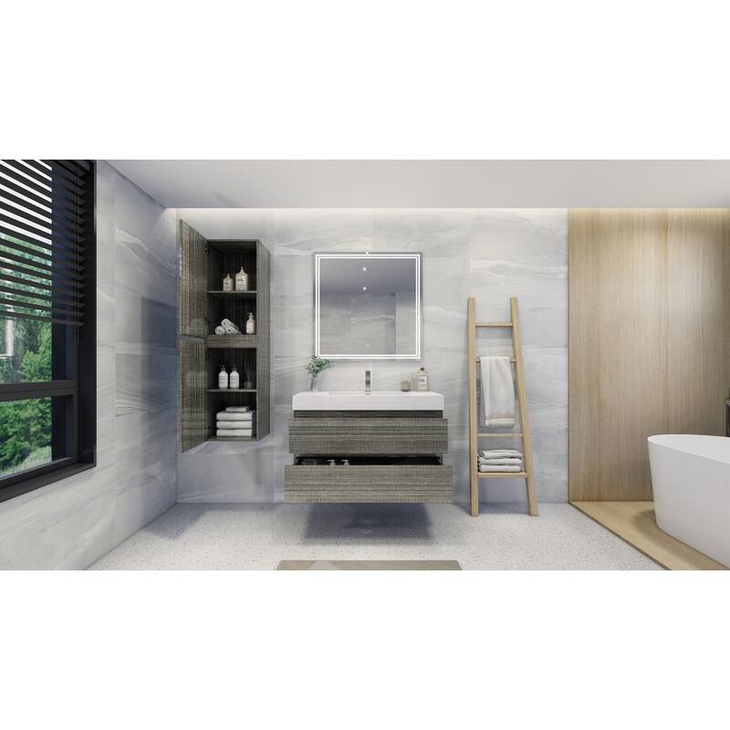 Baillie 42'' Wall-Mounted Vanity with Reinforced Acrylic Sink