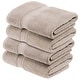 preview thumbnail 108 of 140, Superior Egyptian Cotton Pile Heavyweight Bath Towel Set of 4