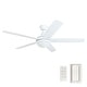 preview thumbnail 2 of 30, Copper Grove Mills 52-inch Modern White LED Ceiling Fan with Remote