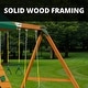 preview thumbnail 9 of 13, Gorilla Playsets Ozark II Wooden Outdoor Swing Set with Gray Slides