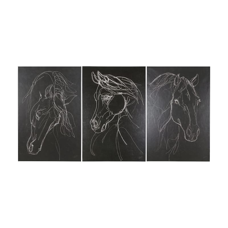 Thoroughbred Dark III (28 x 42) Canvas Art Print
