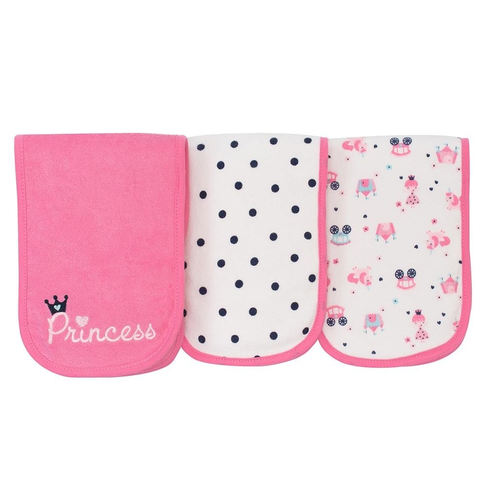 Shop Gerber Baby Girl 3 Pack Terry Burp Cloth Princess One Size