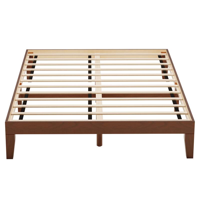 12" Wood Platform Bed Frame - California King, No Box Spring, Easy Assembly​