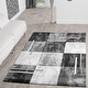 preview thumbnail 7 of 18, Modern Designer Area Rug Checkered with Contour Cut