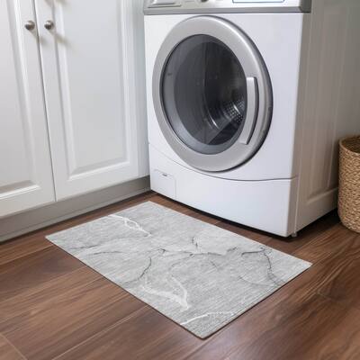 Machine Washable Indoor/ Outdoor Abstract Chantille Rug
