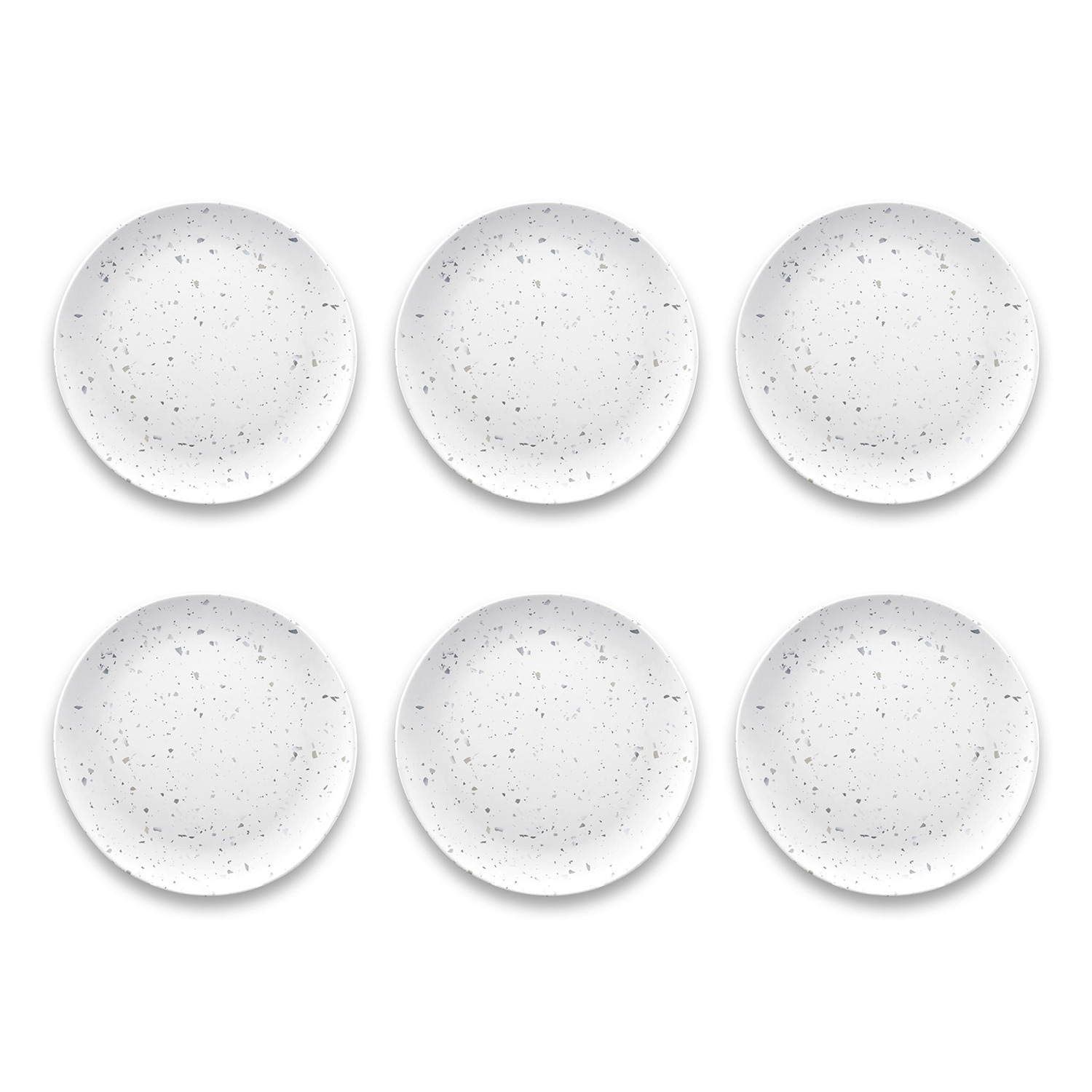 Abode Homewares Terrazzo Merge Salad Plate - White - 8.5" - Set of 6