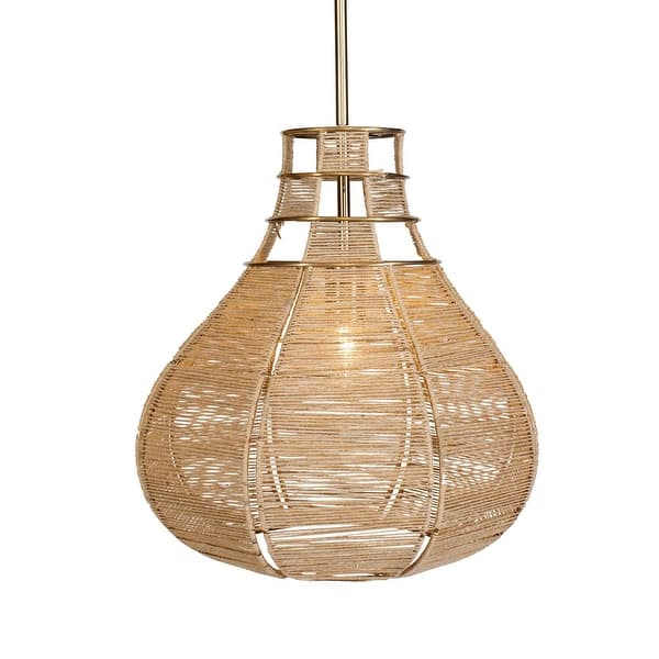 slide 2 of 10, Uttermost Hestia 1 Light Natural Rope Pendant - N/A