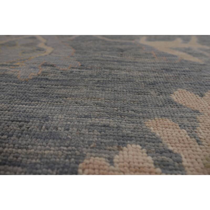 Grays & Blues Oushak Vegetable Dye Area Rug Handmade Wool Carpet - 9'2"x 12'0"