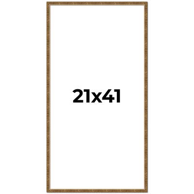 21x41 Frame Gold Solid Wood Picture Frame - Complete Modern Photo