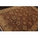 preview thumbnail 4 of 8, Hand Knotted Brown New Zealand Wool Oriental Area Rug(6x9) - 5' 11'' x 8' 11''