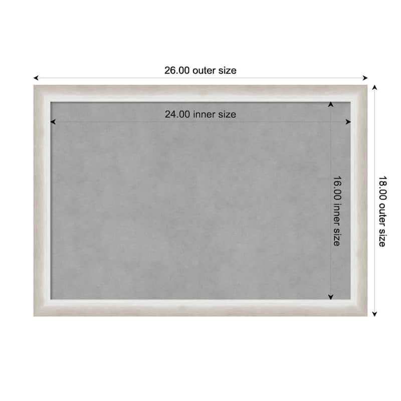 Amanti Art Two Tone Silver Framed Magnetic Board - Board Size 24x16