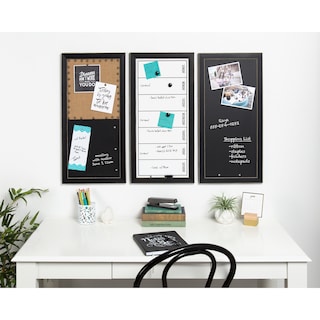 Black-framed Magnetic Weekly Calendar Dry Erase Board