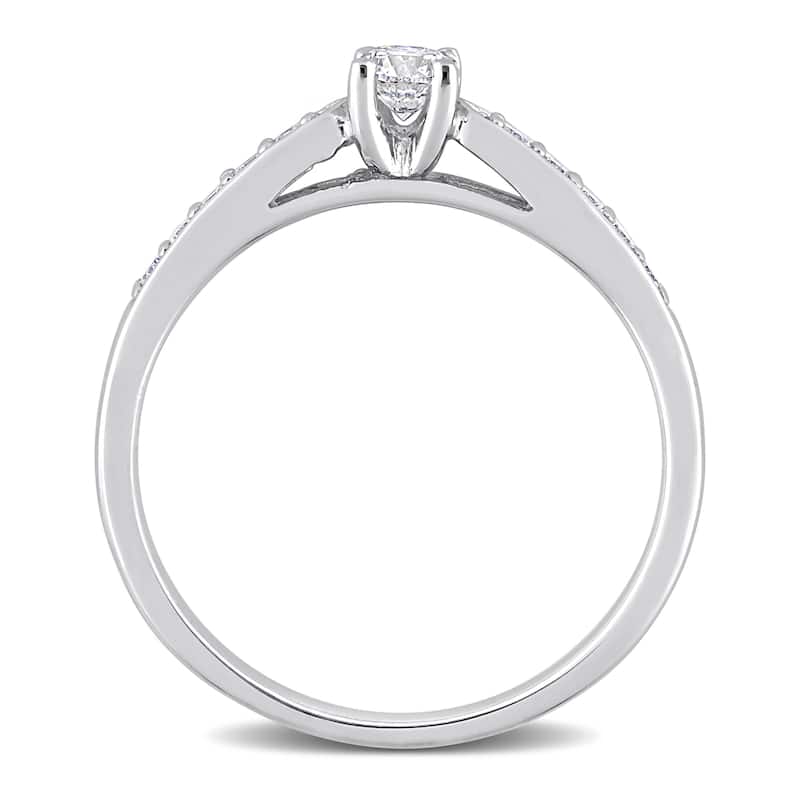 Miadora 1/3ct TDW Diamond Engagement Ring in Sterling Silver