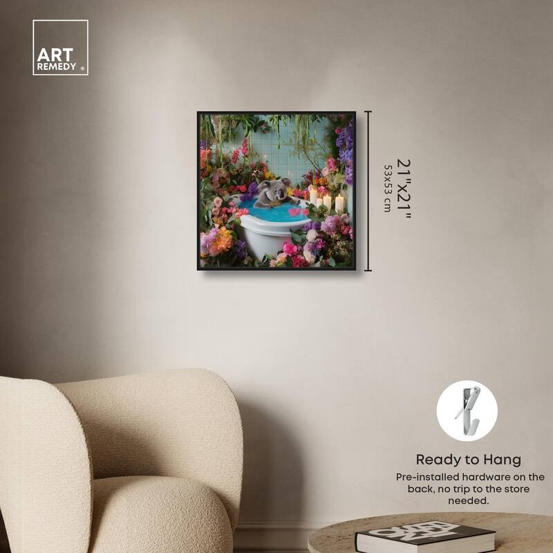 Koala Bath Canvas by Art Remedy